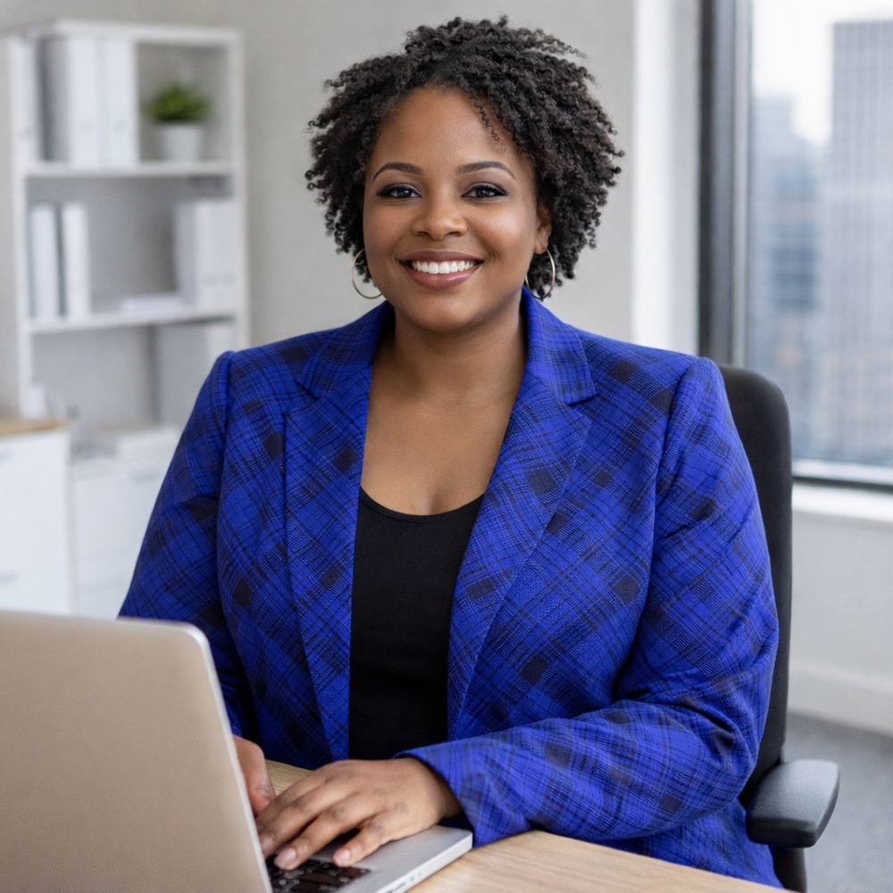 24 Fifth by Lord & Taylor Blue & Black Houndstooth Jacket – Size 16